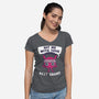 Best Squat Fitness-womens v-neck tee-Weird & Punderful