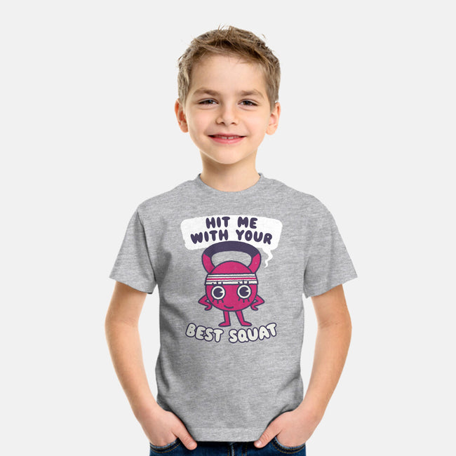 Best Squat Fitness-youth basic tee-Weird & Punderful