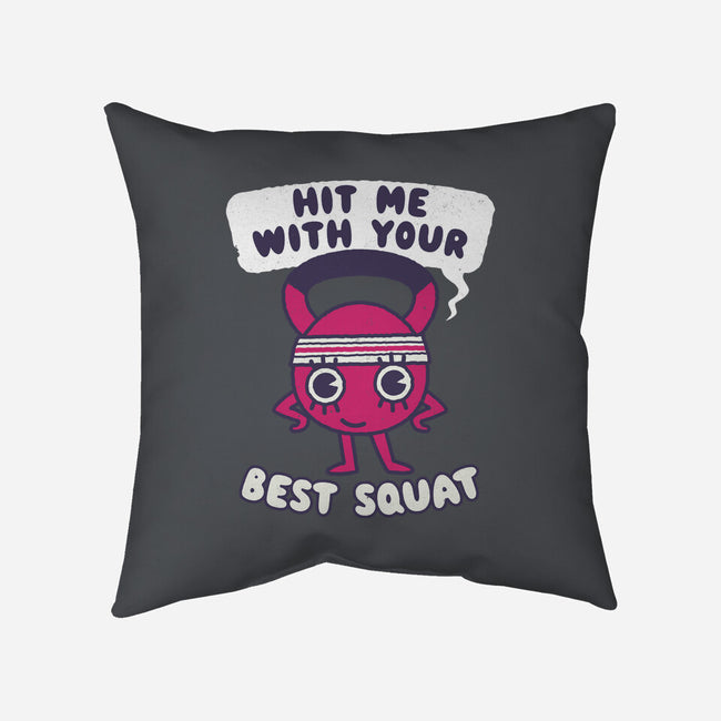 Best Squat Fitness-none removable cover w insert throw pillow-Weird & Punderful