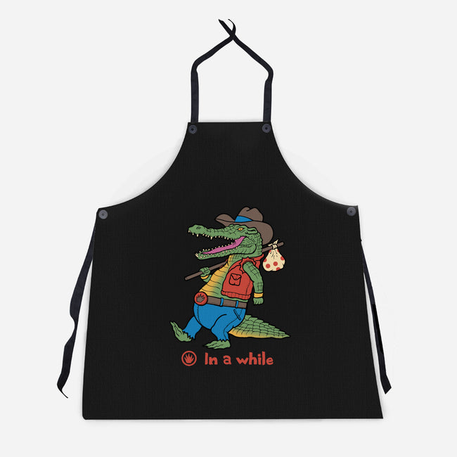 In A While Crocodile-unisex kitchen apron-vp021