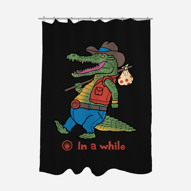 In A While Crocodile-none polyester shower curtain-vp021