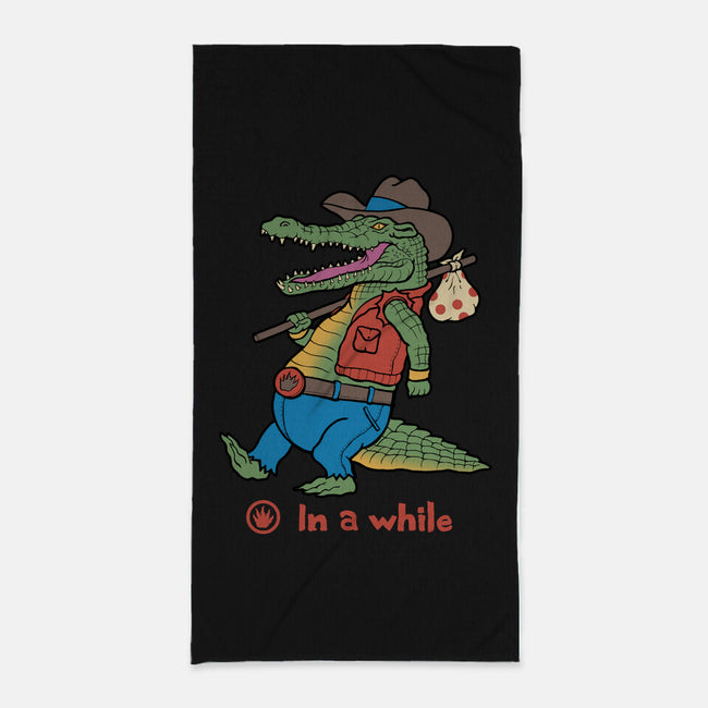 In A While Crocodile-none beach towel-vp021