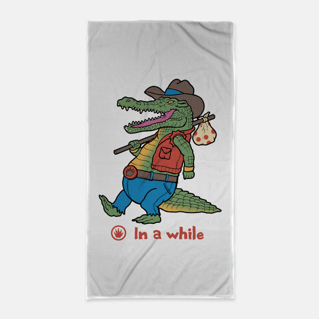 In A While Crocodile-none beach towel-vp021