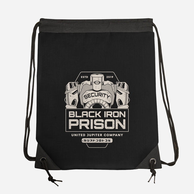 Prison Security Robots-none drawstring bag-Logozaste