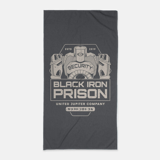 Prison Security Robots-none beach towel-Logozaste