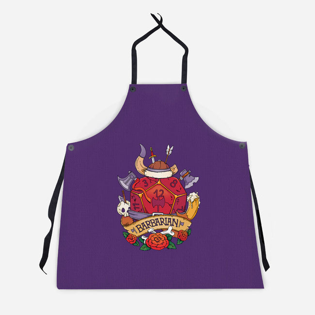 Barbarian Dice-unisex kitchen apron-Vallina84