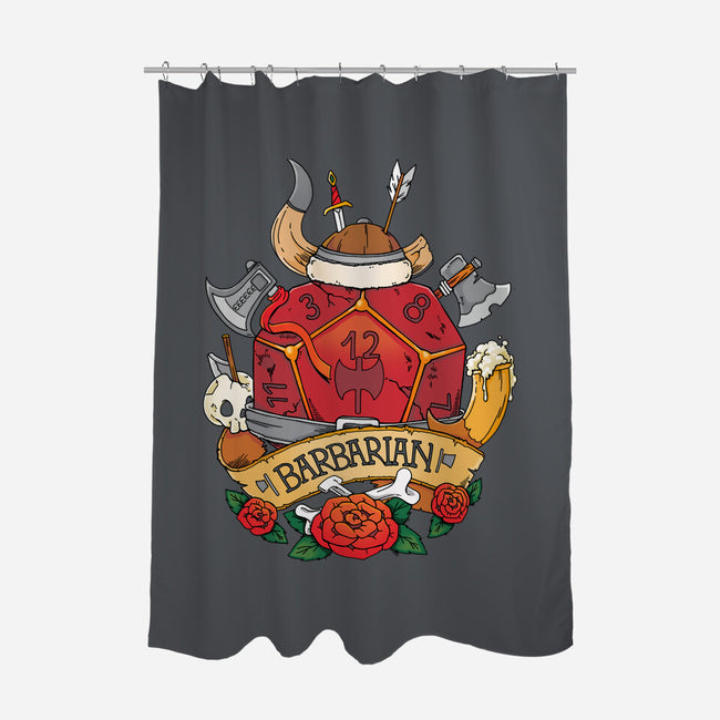 Barbarian Dice-none polyester shower curtain-Vallina84