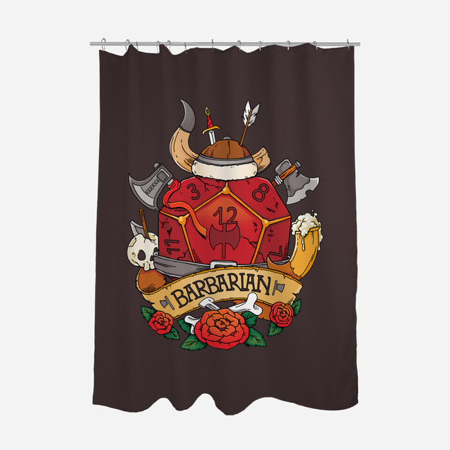 Barbarian Dice-none polyester shower curtain-Vallina84