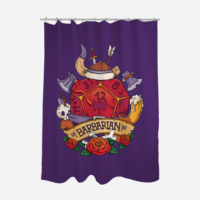 Barbarian Dice-none polyester shower curtain-Vallina84