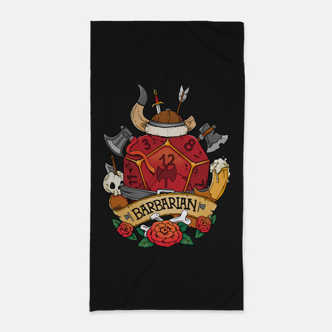 Barbarian Dice-none beach towel-Vallina84