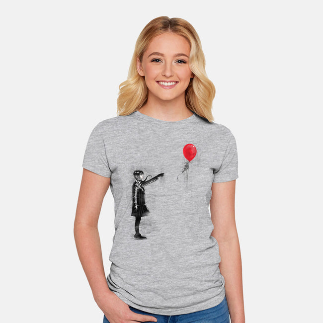 Thing With Balloon-womens fitted tee-zascanauta