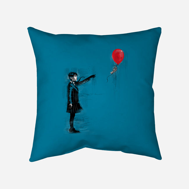 Thing With Balloon-none removable cover w insert throw pillow-zascanauta