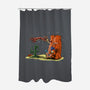 Runner And Wile E-none polyester shower curtain-zascanauta