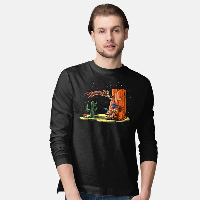 Runner And Wile E-mens long sleeved tee-zascanauta