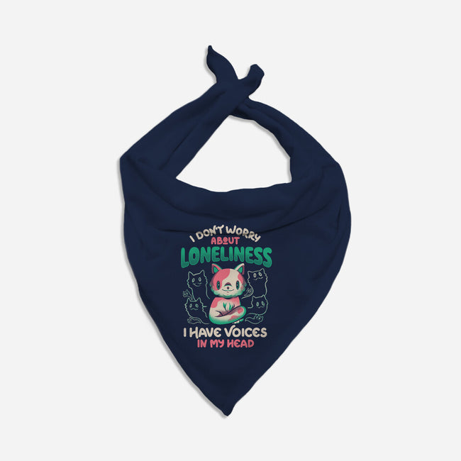 I Don't Worry About Loneliness-cat bandana pet collar-eduely