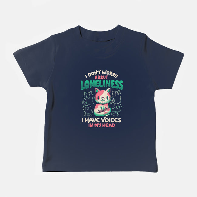 I Don't Worry About Loneliness-baby basic tee-eduely