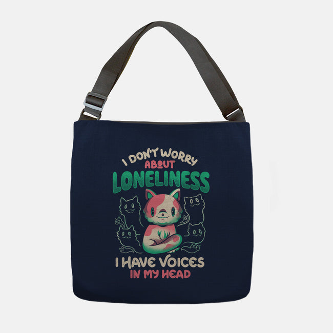 I Don't Worry About Loneliness-none adjustable tote bag-eduely