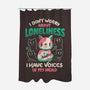I Don't Worry About Loneliness-none polyester shower curtain-eduely