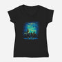 Wizard School-womens v-neck tee-dalethesk8er