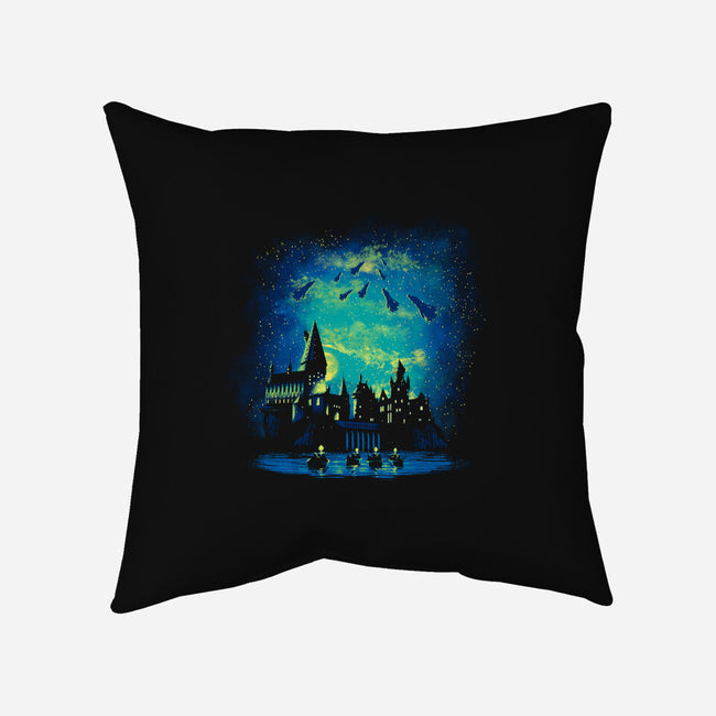 Wizard School-none removable cover w insert throw pillow-dalethesk8er