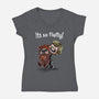 Star Fluffy-womens v-neck tee-zascanauta