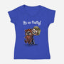 Star Fluffy-womens v-neck tee-zascanauta