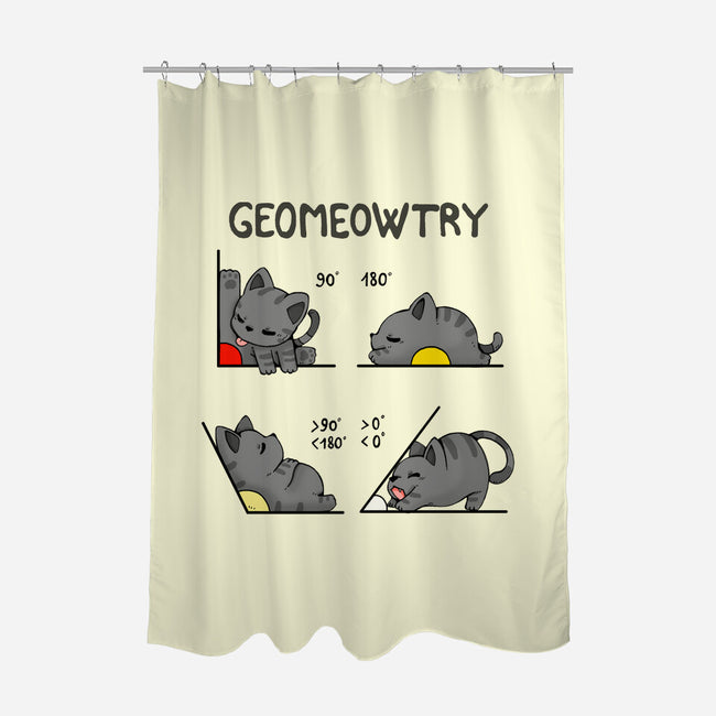 Geomeowtrical-none polyester shower curtain-Vallina84