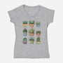 Grass Plant-womens v-neck tee-Vallina84