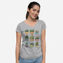 Grass Plant-womens v-neck tee-Vallina84