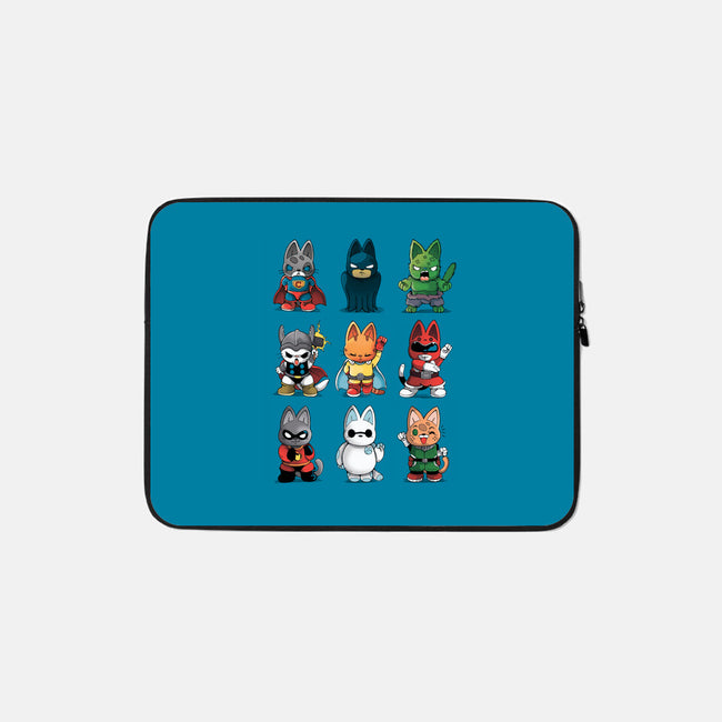 Hero Kittens-none zippered laptop sleeve-Vallina84