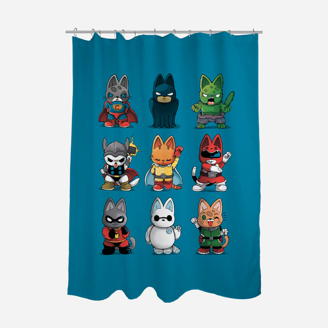 Hero Kittens-none polyester shower curtain-Vallina84