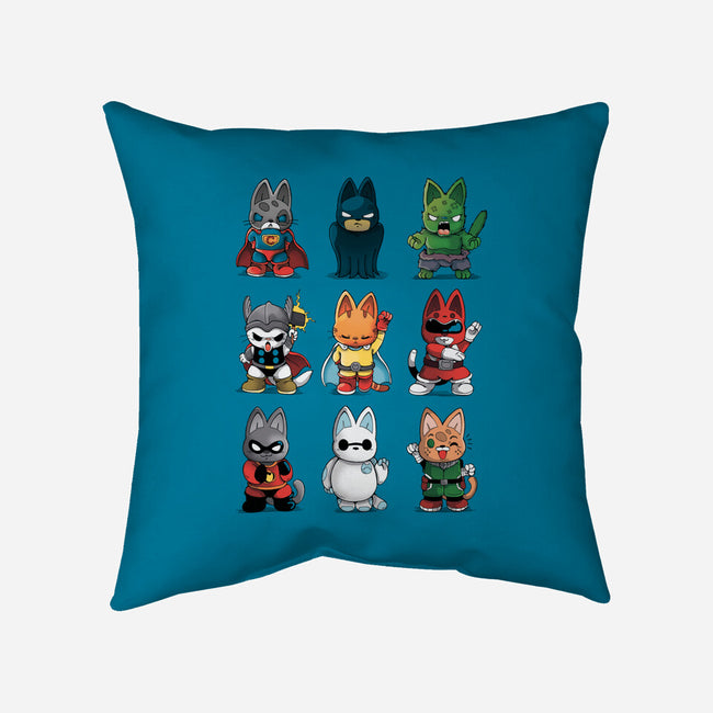 Hero Kittens-none removable cover throw pillow-Vallina84