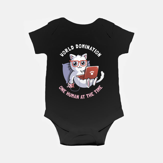 One Human At A Time-baby basic onesie-tobefonseca