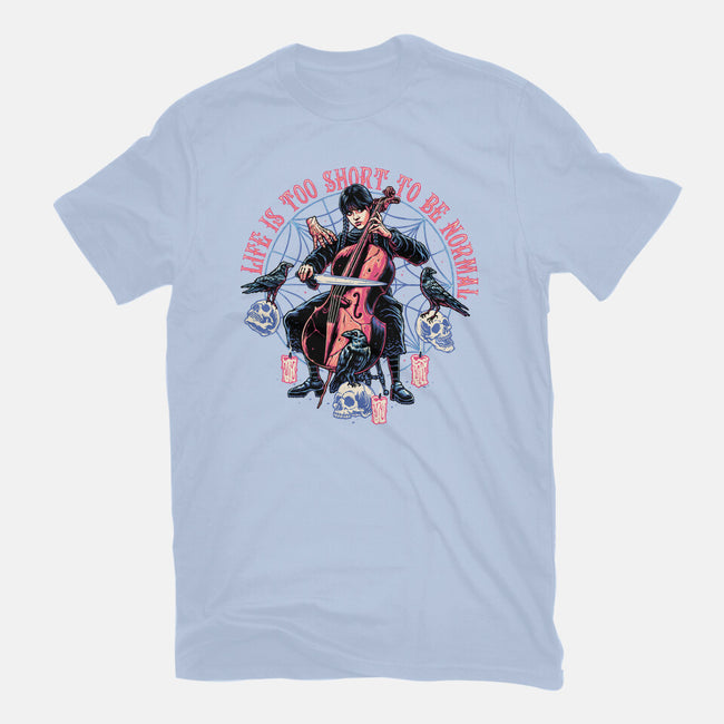 Playing The Cello-womens fitted tee-momma_gorilla