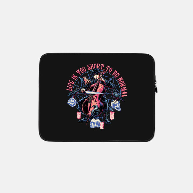 Playing The Cello-none zippered laptop sleeve-momma_gorilla