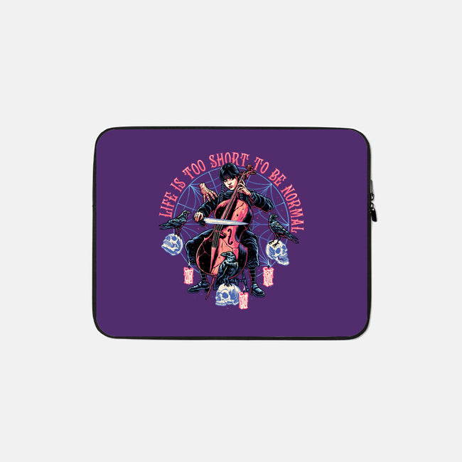 Playing The Cello-none zippered laptop sleeve-momma_gorilla