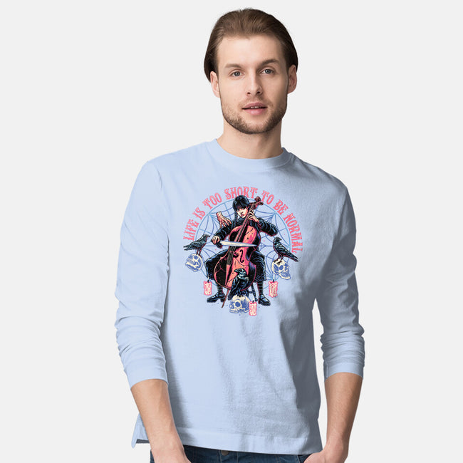 Playing The Cello-mens long sleeved tee-momma_gorilla