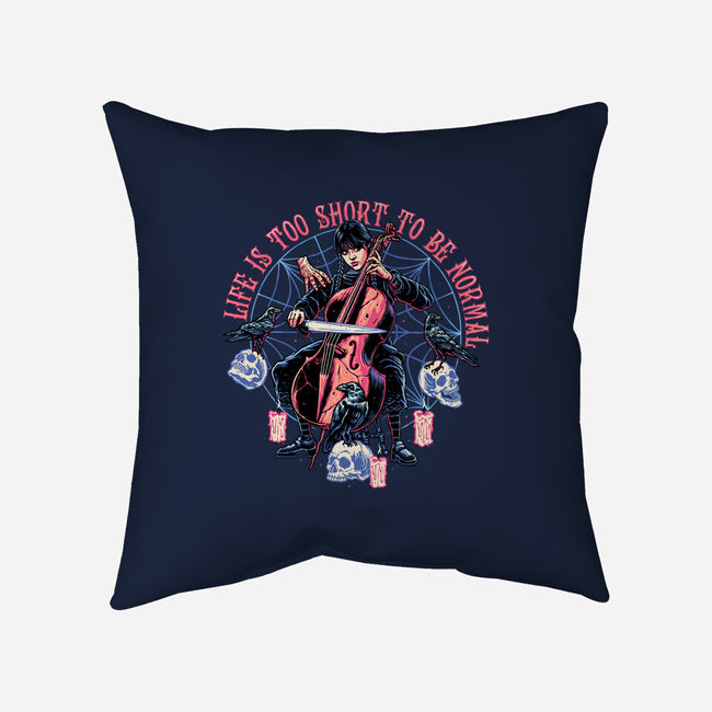 Playing The Cello-none removable cover w insert throw pillow-momma_gorilla
