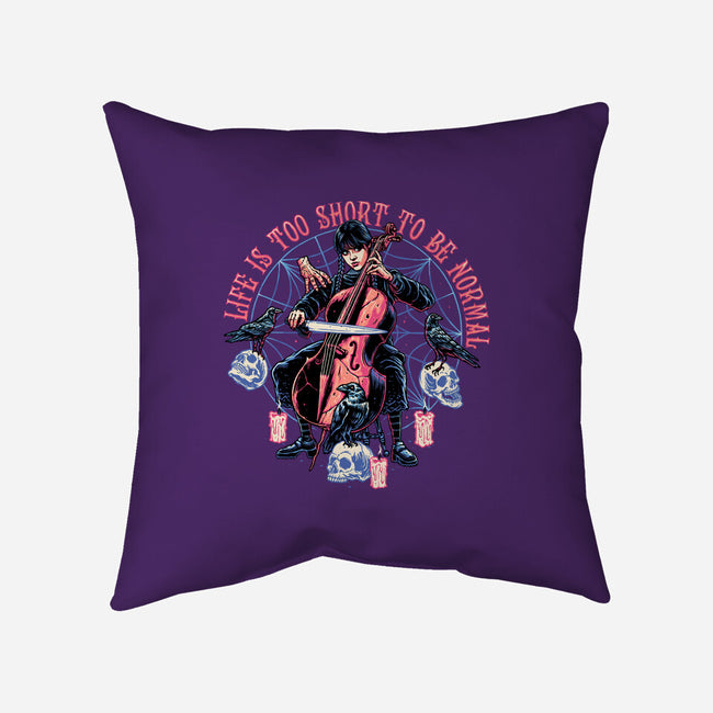 Playing The Cello-none removable cover throw pillow-momma_gorilla