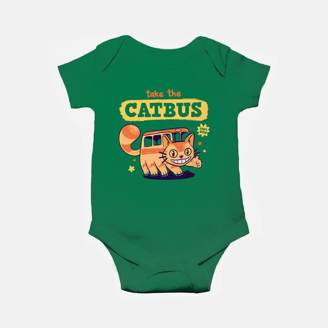 Take The Catbus-baby basic onesie-Mushita