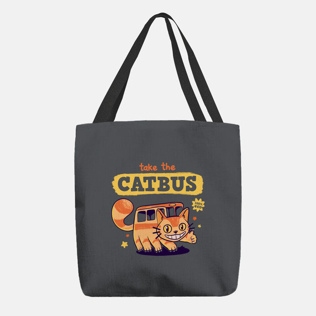 Take The Catbus-none basic tote bag-Mushita