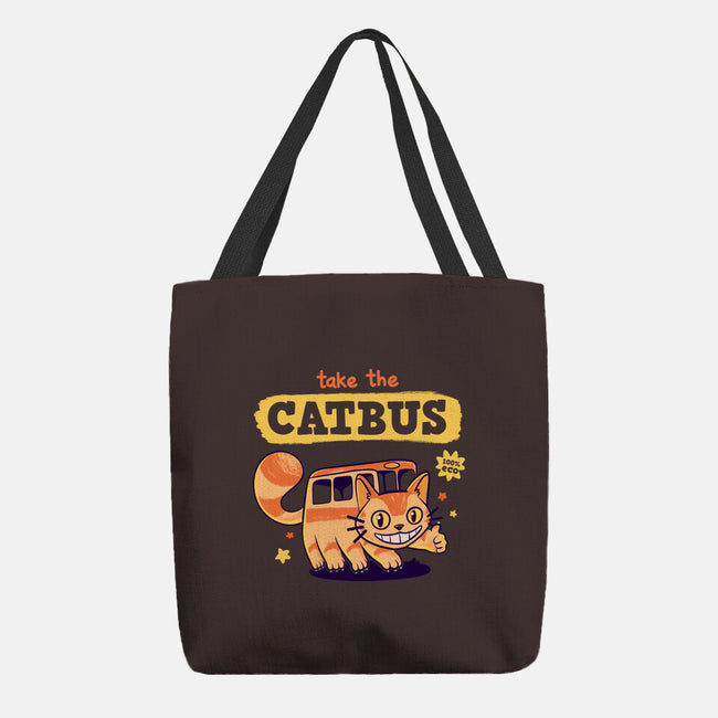 Take The Catbus-none basic tote bag-Mushita