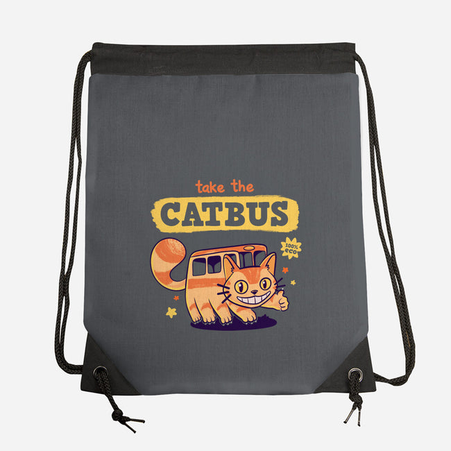 Take The Catbus-none drawstring bag-Mushita