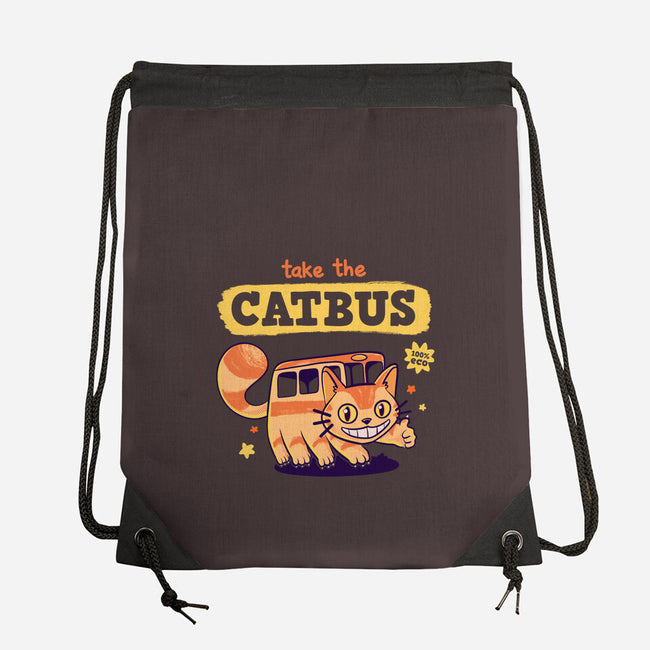 Take The Catbus-none drawstring bag-Mushita