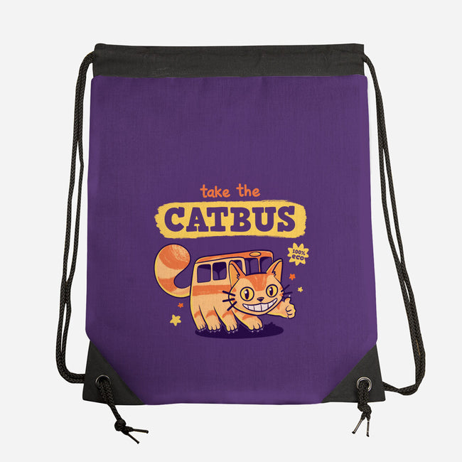 Take The Catbus-none drawstring bag-Mushita