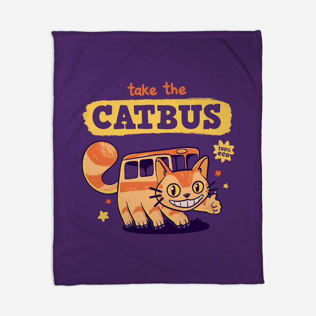 Take The Catbus-none fleece blanket-Mushita