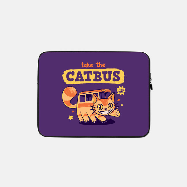 Take The Catbus-none zippered laptop sleeve-Mushita