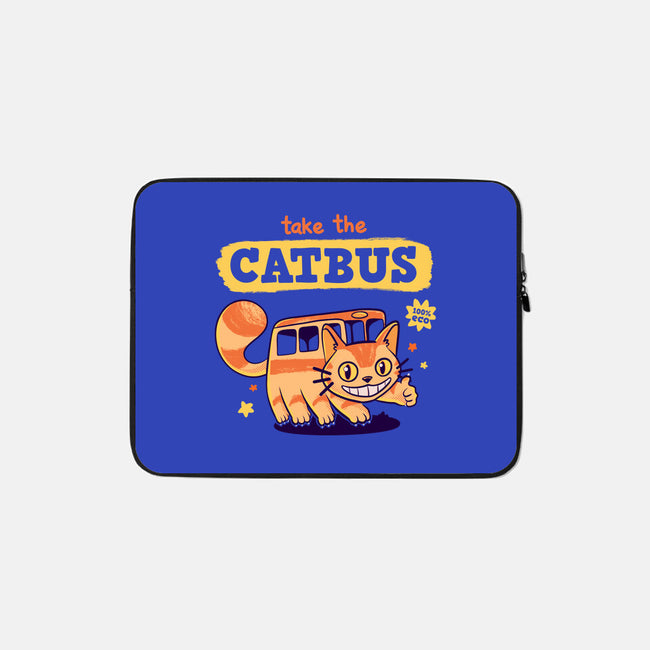 Take The Catbus-none zippered laptop sleeve-Mushita