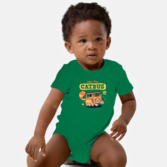 Take The Catbus-baby basic onesie-Mushita