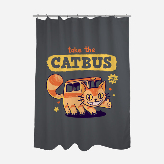 Take The Catbus-none polyester shower curtain-Mushita